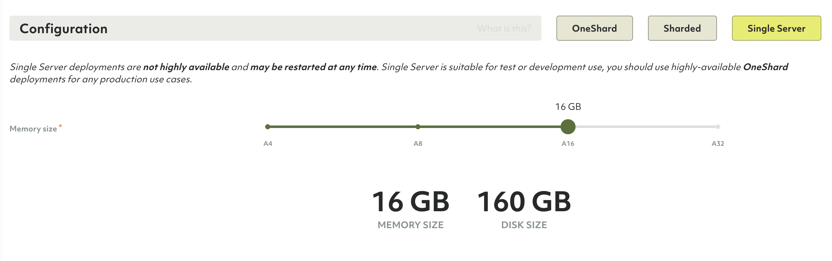 ArangoGraph Deployment Single Server