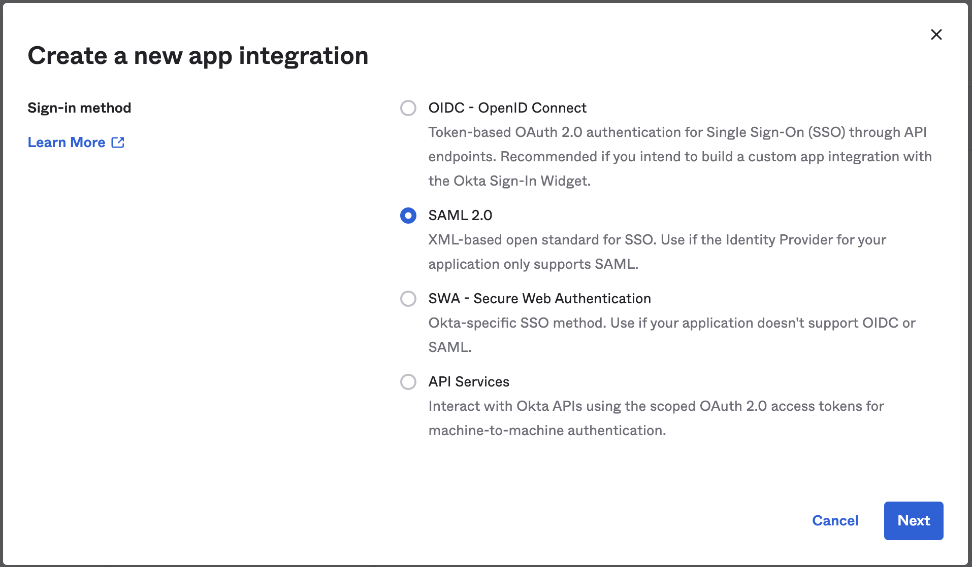 ArangoGraph Create Okta App Integration