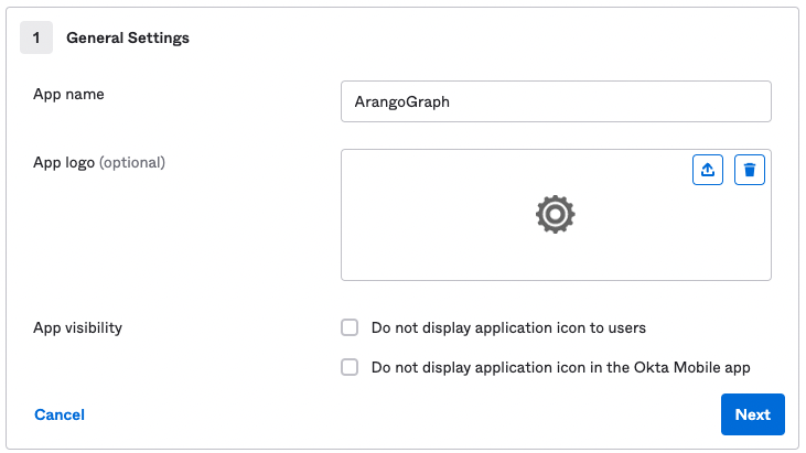 ArangoGraph Okta Integration Name