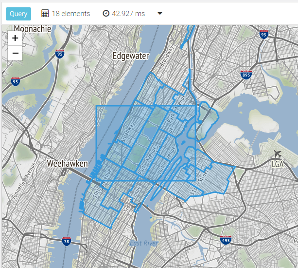 ArangoSearch geospatial query for polygons intersecting a polygon