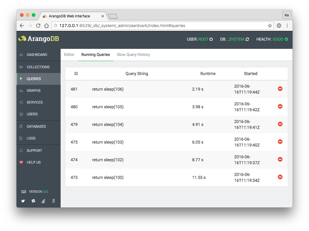 Running Queries